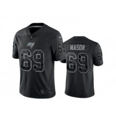 Men's Tampa Bay Buccaneers #69 Shaq Mason Black Reflective Limited Stitched Jersey