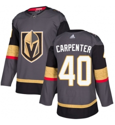 Youth Adidas Vegas Golden Knights #40 Ryan Carpenter Authentic Gray Home NHL Jerse