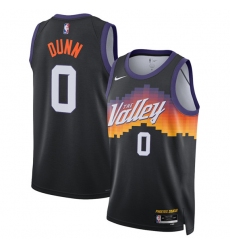 Men's Phoenix Suns #0 Ryan Dunn Black 2025-26 City Edition Stitched Basketball Jersey
