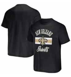 Men's New Orleans Saints Black X Darius Rucker Collection Stripe T Shirt