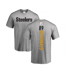 Football Pittsburgh Steelers #89 Vance McDonald Ash Backer T-Shirt