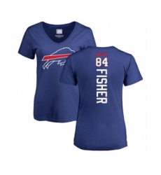 Football Women's Buffalo Bills #84 Jake Fisher Royal Blue Backer T-Shirt