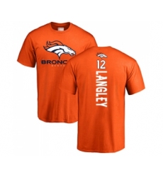 Football Denver Broncos #12 Brendan Langley Orange Backer T-Shirt