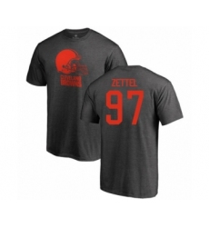 Football Cleveland Browns #97 Anthony Zettel Ash One Color T-Shirt