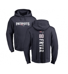 Football New England Patriots #80 Irving Fryar Navy Blue Backer Pullover Hoodie