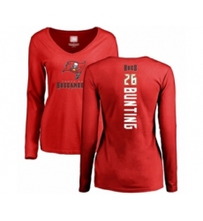 Football Women's Tampa Bay Buccaneers #26 Sean Bunting Red Backer Long Sleeve T-Shirt