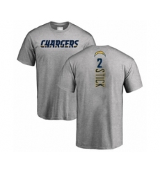 Football Los Angeles Chargers #2 Easton Stick Ash Backer T-Shirt