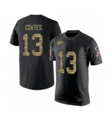 Football Men's Kansas City Chiefs #13 Sammie Coates Black Camo Salute to Service T-Shirt