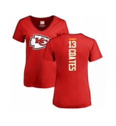 Football Women's Kansas City Chiefs #13 Sammie Coates Red Backer T-Shirt