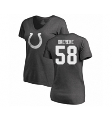 Football Women's Indianapolis Colts #58 Bobby Okereke Ash One Color T-Shirt