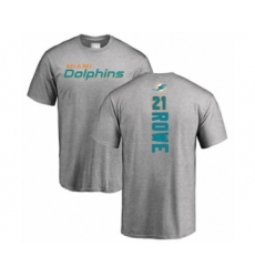 Football Miami Dolphins #21 Eric Rowe Ash Backer T-Shirt