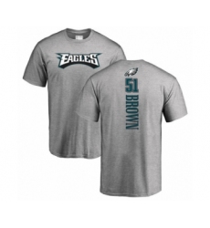 Philadelphia Eagles #51 Zach Brown Ash Backer T-Shirt