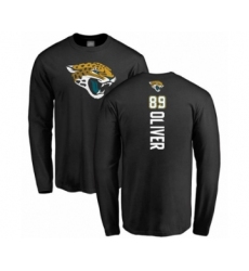Football Jacksonville Jaguars #89 Josh Oliver Black Backer Long Sleeve T-Shirt