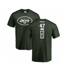 Football New York Jets #47 Trevon Wesco Green Backer T-Shirt