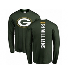 Football Green Bay Packers #22 Dexter Williams Green Backer Long Sleeve T-Shirt