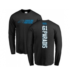 Football Carolina Panthers #61 Matt Paradis Black Backer Long Sleeve T-Shirt