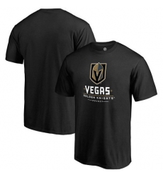 NHL Men's Vegas Golden Knights Black Team Lockup T-Shirt