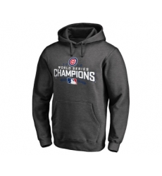 Chicago Cubs Charcoal 2016 World Series Champions Locker Room Streak Fleece Men's Pullover Hoodie