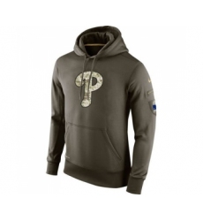 Men's Philadelphia Phillies Nike Olive Salute To Service KO Performance Hoodie
