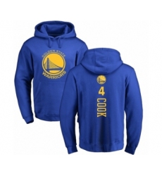 NBA Nike Golden State Warriors #4 Quinn Cook Royal Blue Backer Pullover Hoodie