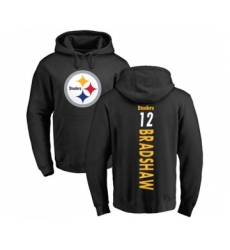 Football Pittsburgh Steelers #12 Terry Bradshaw Black Backer Pullover Hoodie