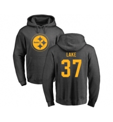Football Pittsburgh Steelers #37 Carnell Lake Ash One Color Pullover Hoodie