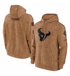 Men's Houston Texans Nike Brown 2023 Salute To Service Club Pullover Hoodie