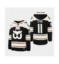 Men's Carolina Hurricanes #11 Jordan Staal Black Ageless Must-Have Lace-Up Pullover Hoodie