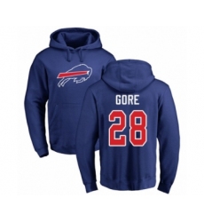 Football Buffalo Bills #28 Frank Gore Royal Blue Name & Number Logo Pullover Hoodie