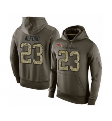 Football Arizona Cardinals #23 Robert Alford Green Salute To Service Men's Pullover Hoodie