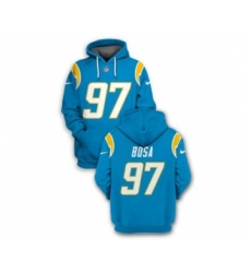 Men's Los Angeles Chargers #97 Joey Bosa 2021 Blue Pullover Football Hoodie
