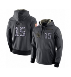 Football Men's Dallas Cowboys #15 Devin Smith Stitched Black Anthracite Salute to Service Player Performance Hoodie