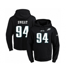 Football Men's Philadelphia Eagles #94 Josh Sweat Black Name & Number Pullover Hoodie