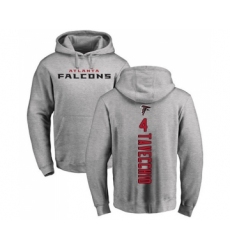 Football Atlanta Falcons #4 Giorgio Tavecchio Ash Backer Pullover Hoodie
