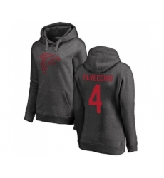 Football Women's Atlanta Falcons #4 Giorgio Tavecchio Ash One Color Pullover Hoodie