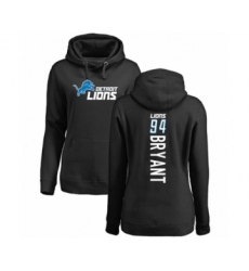 Football Women's Detroit Lions #94 Austin Bryant Black Backer Pullover Hoodie