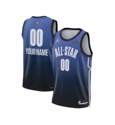 Men's 2023 All-Star Active Player Custom Blue Game Swingman Stitched Basketball Jersey