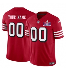 Men's San Francisco 49ers Active Player Custom New Red 2024 F.U.S.E. Super Bowl LVIII Patch Vapor Untouchable Limited Football Stitched Jersey