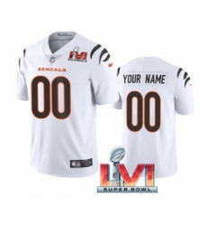Men's Cincinnati Bengals ACTIVE PLAYER Custom White 2022 Super Bowl LVI Vapor Limited Stitched Jersey