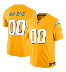 Men's Los Angeles Chargers Active Player Custom Gold 2025 F.U.S.E. Alternate Vapor Limited Football Stitched Jersey
