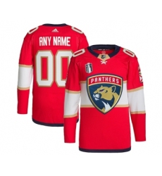 Men's Florida Panthers Active Player Custom Red 2023 Stanley Cup Final Stitched Jersey