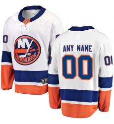 Men's New York Islanders Fanatics Branded White Away Breakaway Custom Jersey
