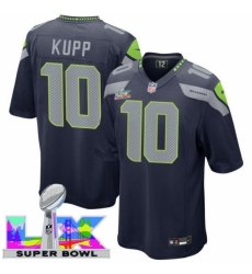 Men's Seattle Seahawks #10 Cooper Kupp Blue 2025 2026 Super Bowl LX F U S E Stitched Jersey