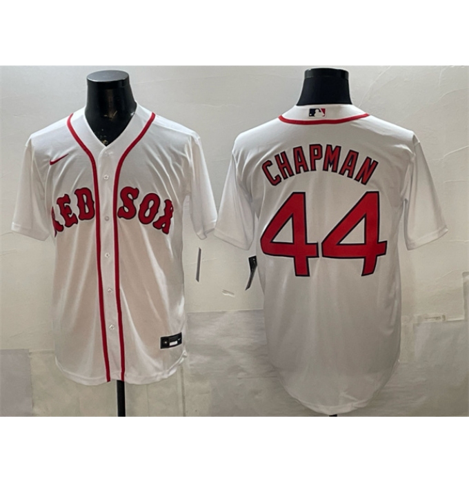 Men's Boston Red Sox #44 Aroldis Chapman White Cool Base Stitched Baseball Jersey