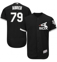 Men's Majestic Chicago White Sox #79 Jose Abreu Authentic Black Alternate Home Cool Base MLB Jersey