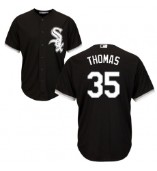 Youth Majestic Chicago White Sox #35 Frank Thomas Authentic Black Alternate Home Cool Base MLB Jersey