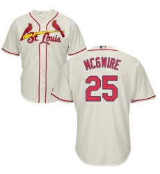 Men's St Louis Cardinals #25 Mark McGwire Cream Cool Base Stitched Baseball Jersey