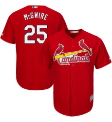 Men's St Louis Cardinals #25 Mark McGwire Red Cool Base Stitched Baseball Jersey