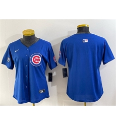 Women's Chicago Cubs Blank Royal 'Ryne Sandberg Tribute' Vapor Limited V2 Stitched Baseball Jersey(Run Small)