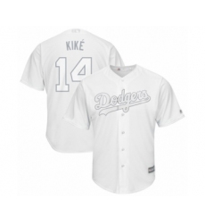 Men's Los Angeles Dodgers #14 Enrique Hernandez  Kike  Authentic White 2019 Players Weekend Baseball Jersey